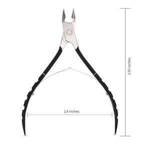 Pince à ongles à cuticules à ouverture large et légère avec logo personnalisé de haute qualité Lames durables en acier inoxydable Outils de beauté pour les doigts OEM - Product Image 5