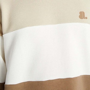 2026 Autumn Men's Color Block Crew Neck <b>Oversized</b> Pullover <b>Sweatshirt</b>-100% Cotton Knitted Breathable Casual <b>Vintage</b> Style - Product Image 5