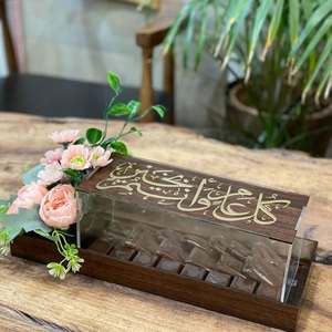 กล่องของขวัญอะคริลิคใสคริสตัลทันสมัยพร้อมแม่ของฝังมุกด้านบนส่วนบุคคลสำหรับงานแต่งงานพรีเมี่ยมและของขวัญ Eid hampers - Product Image 5