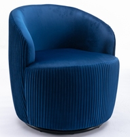 Chaise d'Appoint Pivotante Moderne avec Tissu de Lin Rembourré Blanc Fauteuil Lounge pour Salon ou Hôtel