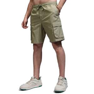 Pantalones cortos Cargo de algodón 100% de moda para hombre con diseño de múltiples bolsillos Cierre de cordón Cintura media Transpirable Características impermeables - Product Image 4