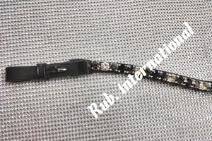 Banda de cejas personalizable de cuero de cristal de 8mm de alta calidad, accesorio de montar de diseñador cómodo, verde oscuro, negro, marrón, frotar de cuero - Product Image 3