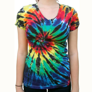 Algodón de alta calidad hecho artículo caliente más vendido Diseño personalizado Tie Dye Shirt 100% Cotton Women's T Shirt - Product Image 4