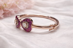 Brazalete de Plata de Ley 925 en Forma de Corazón, Hecho a Mano, en Oro Rosa, para Mujer, Regalo - Product Image 6