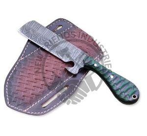 Handmade Damascus Steel Bull Cutter <b>Knife</b> Sheath Belt Fixed Blade Cowboy EDC Skinning <b>Knife</b> Outdoor Camping Hunting DIY OEM - Product Image 6