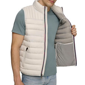 Nouvelle conception tendance : Gilet d'hiver matelassé personnalisé avec logo, col montant, sans manches, pour homme - Product Image 5