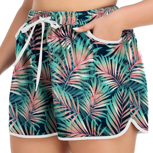 Shorts Deportivos Transpirables de Cintura Alta para Mujer, Secado Rápido, Impermeables, para Fitness, Yoga, Playa, Correr, Tallas Grandes, Logotipo Frontal - Product Image 1