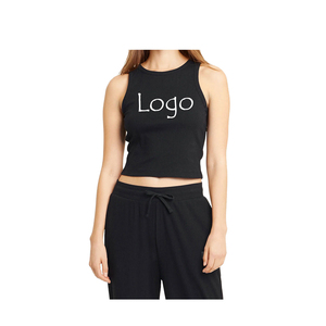 2025 Hot Selling High Quality Custom Logo Print Sleeveless Tank <b>Top</b> for Women Cotton Soft Breathable Crew Neck Women Tank <b>Top</b> - Product Image 4
