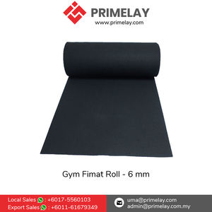 แผ่นยางรองพื้นสำหรับเล่นฟิตเนสในร่มหนา6มม. แผ่นยางม้วนสำหรับนักแสดงยิม - Product Image 5