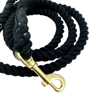 Black Cotton Rope <b>Dog</b> <b>Leash</b> Pet Supplies Accessory Customized Colored Cotton Rope Handmade <b>Dog</b> <b>Leash</b> Pet <b>Leash</b> Set - Product Image 2