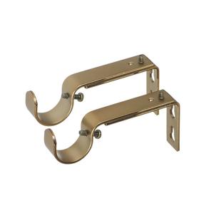 Supports de tringle à rideau en métal noir mat double pour la décoration de la maison de style industriel et caractéristiques de support de rideau de fenêtre robustes - Product Image 2