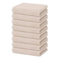 Serviettes de cuisine en coton à pois, forme rectangulaire, écologiques, lavables en machine, lot de 8