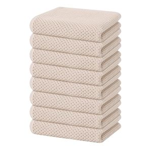 Cotton Kitchen Towels Polka <b>Dot</b> Pattern Rectangle Shape <b>Eco</b> Friendly Machine Wash Woven Set of 8 - Product Image 1