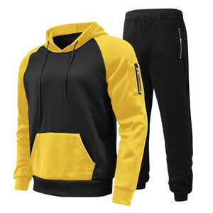 Automne Logo personnalisé réfléchissant Tech polaire pull survêtement hommes sweat à capuche ensembles Air couche coton hommes ensemble à capuche - Product Image 1