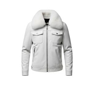 แจ็คเก็ตบอมเบอร์หนังแกะทรงเข้ารูปสำหรับผู้ชาย ดีไซน์ทันสมัยสำหรับฤดูใบไม้ร่วง/ฤดูหนาว เหมาะสำหรับแบรนด์แฟชั่น รับผลิตแบบ OEM - Product Image 4