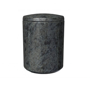 Urne funéraire cylindrique de Style marbre blanc classique finition lisse élégante urne commémorative de qualité supérieure personnalisée à la main - Product Image 5