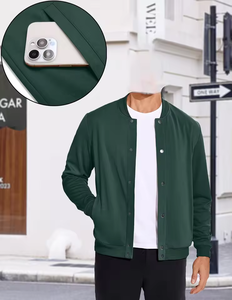 เสื้อแจ็คเก็ตวาร์ซิตี้ขนสัตว์แบบกำหนดเองสำหรับฤดูหนาว คอตั้ง ลายเรียบ ปักลายอนิเมะด้านหน้า สไตล์สตรีทแวร์ กันลม เป็นมิตรกับสิ่งแวดล้อม - Product Image 3