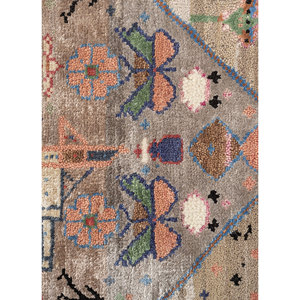 พรมขนสัตว์และไหมไผ่ถักมือลายแปลกใหม่สีเบจและสีน้ำตาล Freedom Manchaha สำหรับตกแต่งห้องนั่งเล่นวัยรุ่นและทางเดิน-Les-8333 - Product Image 3