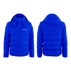<b>men's</b> jackets Plus size Custom Unisex Winter Puffer Jacket Warm Windproof Down <b>Hoodie</b> Zipper Closure Casual Insulated Jacket - Product Image 6