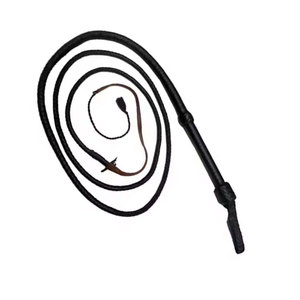 Fouet en cuir noir de qualité supérieure 7 pieds de long équitation et fouet BDSM avec manche en bois robuste Costume de jeu de rôle d'entraînement - Product Image 6