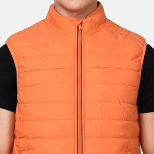 Nouvel arrivage de gilet matelassé sans manches pour hommes, saison d'hiver, avec logo personnalisé, gilet respirant de grande taille avec col montant - Product Image 5
