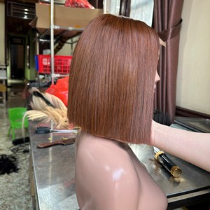 Perruques Bob droites soyeuses pour femmes noires Cheveux humains vietnamiens bruts Dentelle lisse et transparente - Product Image 2
