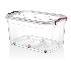 Large 50L Wheeled PP Durable Rectangle Food Storage Container Airtight Leak-Proof Lid BPA Free Dishwasher <b>Safe</b> Eco-Friendly - Product Image 1
