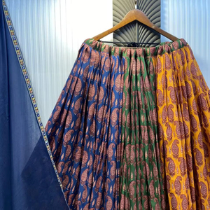 Tenue de fête Navratri Special Rayon Beautiful Digital Printed Lehenga and Choli & Mal Mal Cotton Print & Mirror Work Dupatta - Product Image 1