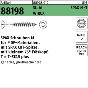 Tornillos autorroscantes Seko T-STAR 4x60/40-T20 Acero WIROX 100 piezas SPAX - Product Image 1