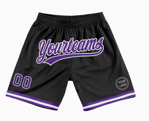 Pantalones cortos de baloncesto de malla de poliéster con estampado de secado rápido de alta calidad para hombres y mujeres - Product Image 2