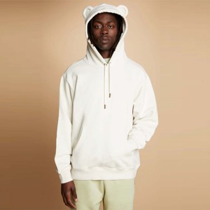 Men Classic <b>Bear</b> Ear Oyster <b>Hoodie</b> - Warm and Playful Pullover <b>Hoodie</b> with <b>Bear</b> Ears for a Unique and Cozy - Product Image 4