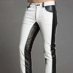 <b>Mens</b> Real Black 100% Genuine Leather Motorbike Rider Trouser <b>Biker</b> <b>Jeans</b> SPORTSWORLD - Product Image 1