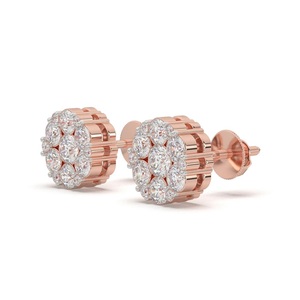 Indian Manufactured Classic Lab Grown Diamond <b>Sterling</b> <b>Silver</b> Cute Style <b>Stud</b> <b>Earrings</b> for Women IGI Certified Gift - Product Image 2