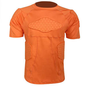 Mens Comfortable Sports <b>padded</b> <b>shirt</b> Compression Chest Protection Athletic Training Wear Wholesale - Product Image 2