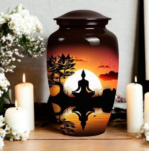 โกศใส่เถ้ากระดูกพระอาทิตย์ตกดินสำหรับผู้ใหญ่ผู้หญิงผู้ชายที่เผาศพโกศใส่เถ้ากระดูกสำหรับใส่ในงานศพของผู้หญิงผู้ชายตกแต่งด้วยขนาดที่กำหนดเองได้ - Product Image 2