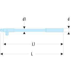 ประแจด้ามจับแบบมีบานพับ Facom 1/2'' รุ่น Metal-Grip - Product Image 2