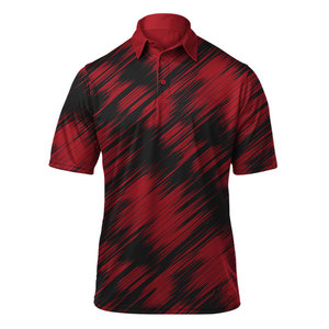 Polos de Golf con patrón táctico 3D de rendimiento para hombre, camiseta de manga corta de secado rápido, 100% poliéster con técnicas bordadas - Product Image 3