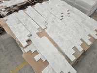 2025 Panneau de revêtement mural en pierre naturelle de marbre blanc de Carrare, carreaux à face brisée, moderne, pour extérieur et intérieur, ignifuge