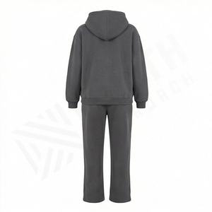 Ensemble de survêtement tendance pour femmes, polaire, chaud, sportswear, pull à capuche, coupe ajustée, jogging, durable, vêtements de sport pour la salle de sport - Product Image 2