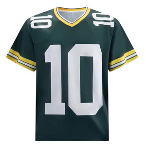 Camiseta de fútbol americano totalmente personalizable para niños de la mejor calidad, camisetas de fútbol atléticas por sublimación en estilo de conjunto de talla grande - Product Image 1