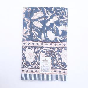 Hand Block Print Rectangular <b>Table</b> <b>Cloth</b> Organic Cotton Floral Design for Fine Dining <b>Table</b> Decor Durable and Wholesale Bulk - Product Image 1