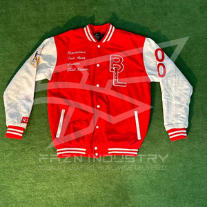 Custom Mens Varsity <b>Jacket</b> with Embroidered Logo Winter <b>Baseball</b> <b>Bomber</b> <b>Jacket</b> with Zipper OEM High Quality Streetwear Coat - Product Image 1