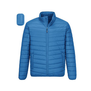 Chaqueta de burbuja de invierno para hombre de alta calidad con cuello levantado y logotipo frontal al por mayor - Product Image 5