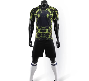 Liga de fútbol Jersey Fabricante Conjuntos Poliéster Unisex Colores sólidos Fútbol de manga corta - Product Image 1