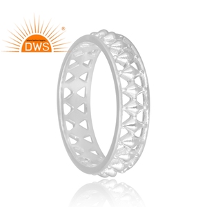 แหวนเงินแท้ 925 ดีไซน์ลายละเอียดประณีต งานแฮนด์เมดใหม่ เครื่องประดับสั่งทำสำหรับผู้หญิง ของขวัญสำหรับเธอ - Product Image 2