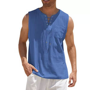 Camisetas sin mangas transpirables para hombre más vendidas, ropa de gimnasio informal de diseño OEM para correr, camiseta con capucha de talla grande de Pakistán - Product Image 4