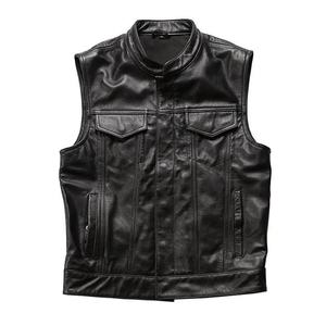 เสื้อกั๊กหนังลำลองสำหรับผู้ชายเสื้อกั๊กหนังแท้สำหรับผู้ชายเสื้อกั๊กหนังแบบเรียบง่าย - Product Image 5