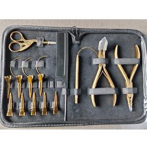 Kit de Herramientas para Extensiones de Cabello Chapado en Oro de Alta Calidad, Uso Profesional en Salón, Juego Completo - Product Image 1
