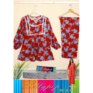 Conjunto de tela chiffon LP Boven Digital Co-ords para uso diario con estampado digital - Product Image 4