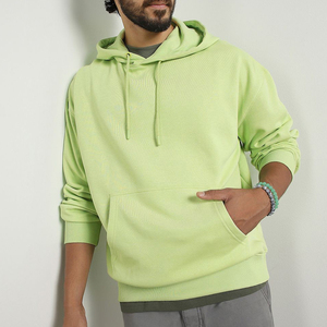 Haute qualité Streetwear sweats à capuche hommes 450GSM 100% coton sweat à capuche surdimensionné homme décontracté blanc coupe ample couleur unie à capuche pour homme - Product Image 6